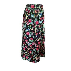 Old Navy Hummingbird and Floral Midi Skirt